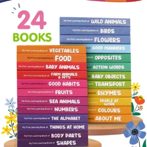 Intelliskills My First Learning Set of 24 Library Books - English |240 Pages|Educator Recommended Early Learning, Vocabulary, Fun & Interactive Board Book Set|Educational & Activity Books | BIS Certified